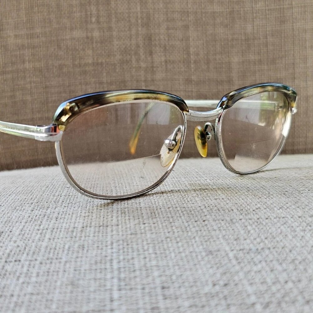 Vintage Safilo Women Glasses Frame Silver Tone 50[]18 135 Eyeglasses Eye Wear